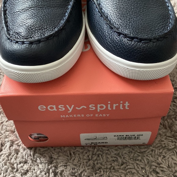Easy Spirit Board Dark Blue Slip On Leather Loafer Flats - Picture 14 of 16
